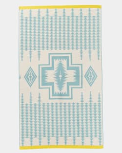 ADDITIONAL VIEW OF HARDING JACQUARD SPA TOWEL IN AQUA image number 2
