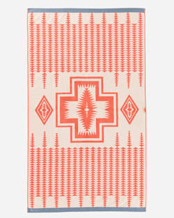 ADDITIONAL VIEW OF HARDING JACQUARD SPA TOWEL IN CORAL image number 2