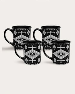 4-PACK LOS OJOS COFFEE MUG IN BLACK/WHITE image number 2