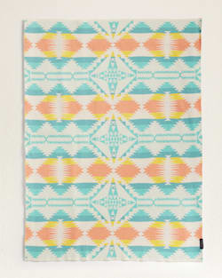 ALTERNATE VIEW OF KNIT BABY BLANKET WITH BEANIE IN TAN MULTI image number 2