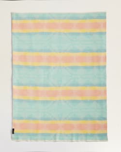 ALTERNATE VIEW OF KNIT BABY BLANKET WITH BEANIE IN TAN MULTI image number 3