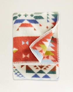 ALTERNATE VIEW OF WILD BLOOMS CRIB BLANKET IN WHITE/CORAL MULTI image number 3