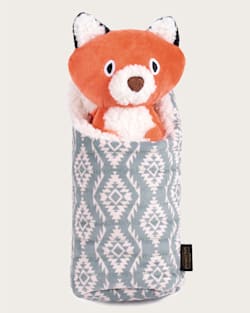PET PLUSH CAMPING FOX TOY IN FOX image number 1