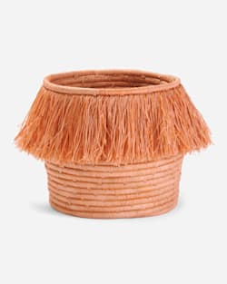 FRINGED CATCH-ALL BASKET IN PEACH image number 1