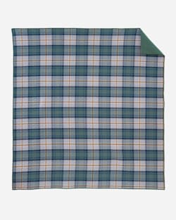 ALTERNATE VIEW OF MOSIER PLAID COVERLET SET IN EVERGREEN image number 2