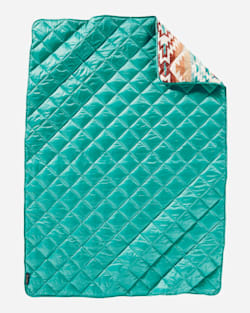 ALTERNATE VIEW OF PAGOSA SPRINGS PACKABLE THROW IN AQUA image number 2