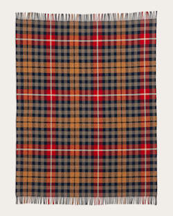 ALTERNATE VIEW OF FIRESIDE THROW IN HICKORY NAVY/RUST image number 2