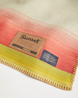 CLOSE UP VIEW OF LIMITED EDITION 1932 SUNSET MAGAZINE BLANKET IN MULTI image number 3