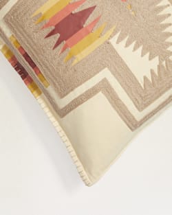 ALTERNATE VIEW OF HARDING EMBROIDERED SQUARE PILLOW IN IVORY image number 2