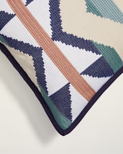 ALTERNATE VIEW OF MEDICINE BOW EMBROIDERED HUG PILLOW IN TAN/BLUE MULTI image number 2