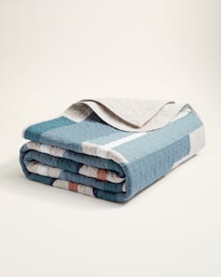 ALTERNATE VIEW OF MEDICINE BOW PIECED QUILT SET IN TAN/BLUE MULTI image number 6