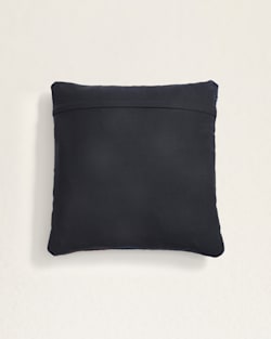 BACK VIEW OF BLUE OCEAN SQUARE PILLOW IN BLUE image number 3