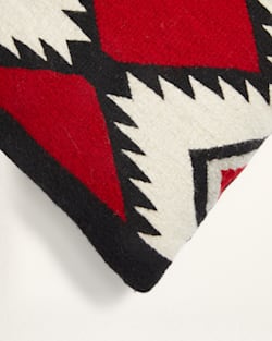 ALTERNATE VIEW OF ZAPOTEC DIAMOND LUMBAR PILLOW IN RED/BLACK image number 2