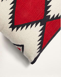 ALTERNATE VIEW OF ZAPOTEC DIAMOND SQUARE PILLOW IN RED/BLACK image number 2