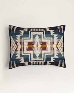 ALTERNATE VIEW OF HARDING STAR PRINTED COVERLET SET IN TITAN BLUE image number 3