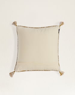 ALTERNATE VIEW OF SADDLEBROOK PILLOW IN GOLD/IVORY image number 3