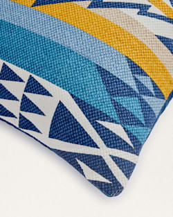 ALTERNATE VIEW OF TRAPPER PEAK PRINTED KILIM SQUARE PILLOW IN BLUE/GOLD image number 2