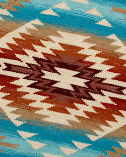 ALTERNATE VIEW OF PAGOSA SPRINGS STRIPE RUG IN TURQUOISE MULTI image number 2