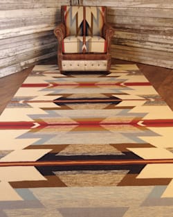 WYETH TRAIL RUG IN TAN MULTI STYLED IN A ROOM WITH CHAIR image number 4