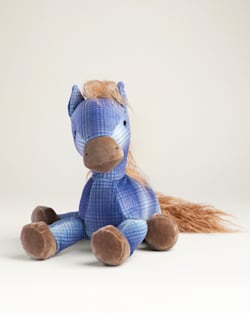 ALTERNATE VIEW OF BUCKY HORSE STUFFED ANIMAL IN BLUE MIX OMBRE image number 3