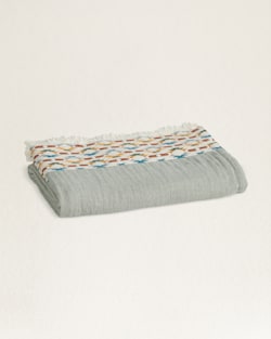 ALTERNATE VIEW OF ORGANIC COTTON FRINGED THROW IN BALSAM image number 5