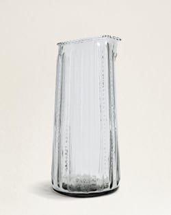 ALTERNATE VIEW OF RUFFLE GLASS CARAFE IN CLEAR image number 2