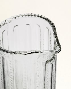 ALTERNATE VIEW OF RUFFLE GLASS CARAFE IN CLEAR image number 3