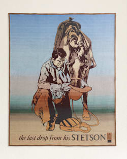 THE LAST DROP FROM HIS STETSON SPECIAL EDITION BLANKET IN BLUE/TAN image number 1