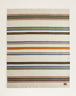 BRIDGER STRIPE WOOL THROW IN IVORY MIX image number 1