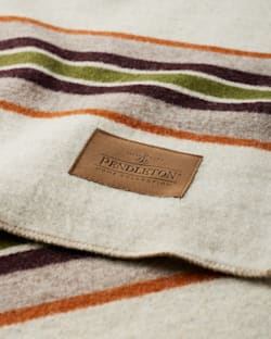 ALTERNATE VIEW OF BRIDGER STRIPE WOOL THROW IN IVORY MIX image number 2