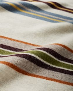 ALTERNATE VIEW OF BRIDGER STRIPE WOOL THROW IN IVORY MIX image number 3