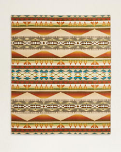 FRONT FLAT VIEW OF SOLSTICE CANYON BLANKET IN TAN MULTI image number 2