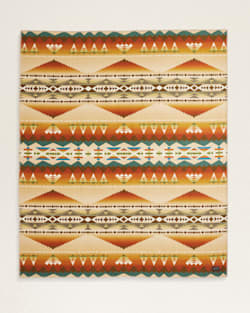 FRONT FLAT VIEW OF SOLSTICE CANYON BLANKET IN TAN MULTI image number 2