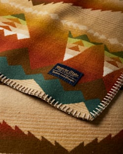 BACKFLAT VIEW OF SOLSTICE CANYON BLANKET IN TAN MULTI image number 3