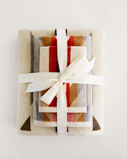 ALTERNATE VIEW OF WYETH TRAIL TOWEL COLLECTION IN TAN MULTI image number 7