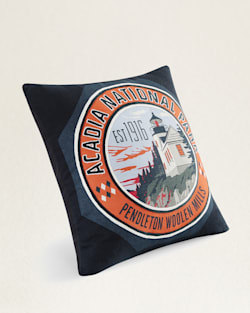 ALTERNATE VIEW OF ACADIA NATIONAL PARK PATCH PILLOW IN BLACK image number 2