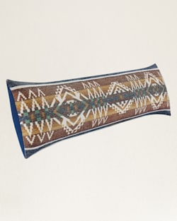 ALTERNATE VIEW OF BEACON ROCK BOLSTER PILLOW IN NAVY MULTI image number 2