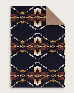 FOUR CORNERS KNIT THROW IN BLACK MULTI image number 1