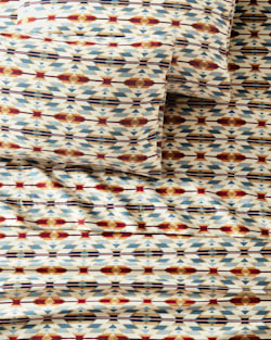 ALTERNATE VIEW OF PRAIRIE SPRINGS FLANNEL SHEET SET IN TAN MULTI image number 2