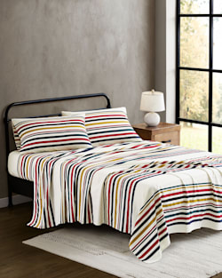 NATIONAL PARK STRIPE FLANNEL SHEET SET IN MULTI image number 1