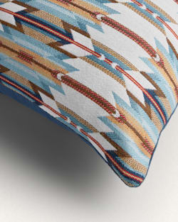ALTERNATE VIEW OF SUNBRELLA X PENDLETON SQUARE OUTDOOR PILLOW IN WYETH TRAIL/BLUE image number 2