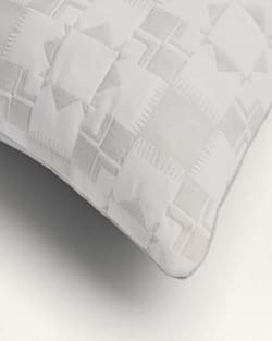 ALTERNATE VIEW OF SUNBRELLA X PENDLETON SQUARE OUTDOOR PILLOW IN SILVER LAKE/GREY image number 2