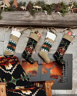 ALTERNATE VIEW OF FOUR CORNERS STOCKING IN BLACK image number 3