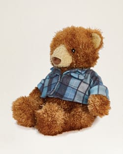 ALTERNATE VIEW OF CENTENNIAL BEAR STUFFED ANIMAL IN BLUE SURF PLAID image number 4