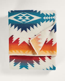 ALTERNATE VIEW OF SUNSET PASS BLANKET IN MULTI image number 4