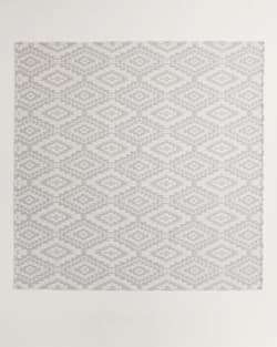 ALTERNATE VIEW OF MESILLA COTTON MATELASSE COVERLET IN BLUE/IVORY image number 3