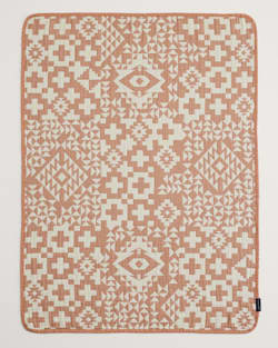 ALTERNATE VIEW OF BLUE RIDGE ORGANIC COTTON BABY BLANKET IN PINK/CREAM image number 2
