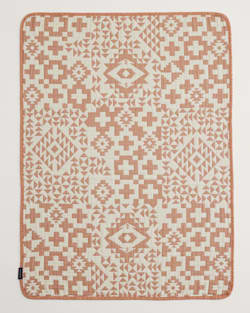 ALTERNATE VIEW OF BLUE RIDGE ORGANIC COTTON BABY BLANKET IN PINK/CREAM image number 3