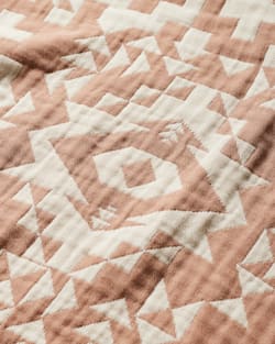 ALTERNATE VIEW OF BLUE RIDGE ORGANIC COTTON BABY BLANKET IN PINK/CREAM image number 4