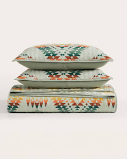 MISSION TRAILS COVERLET SET IN DESERT SAGE image number 1